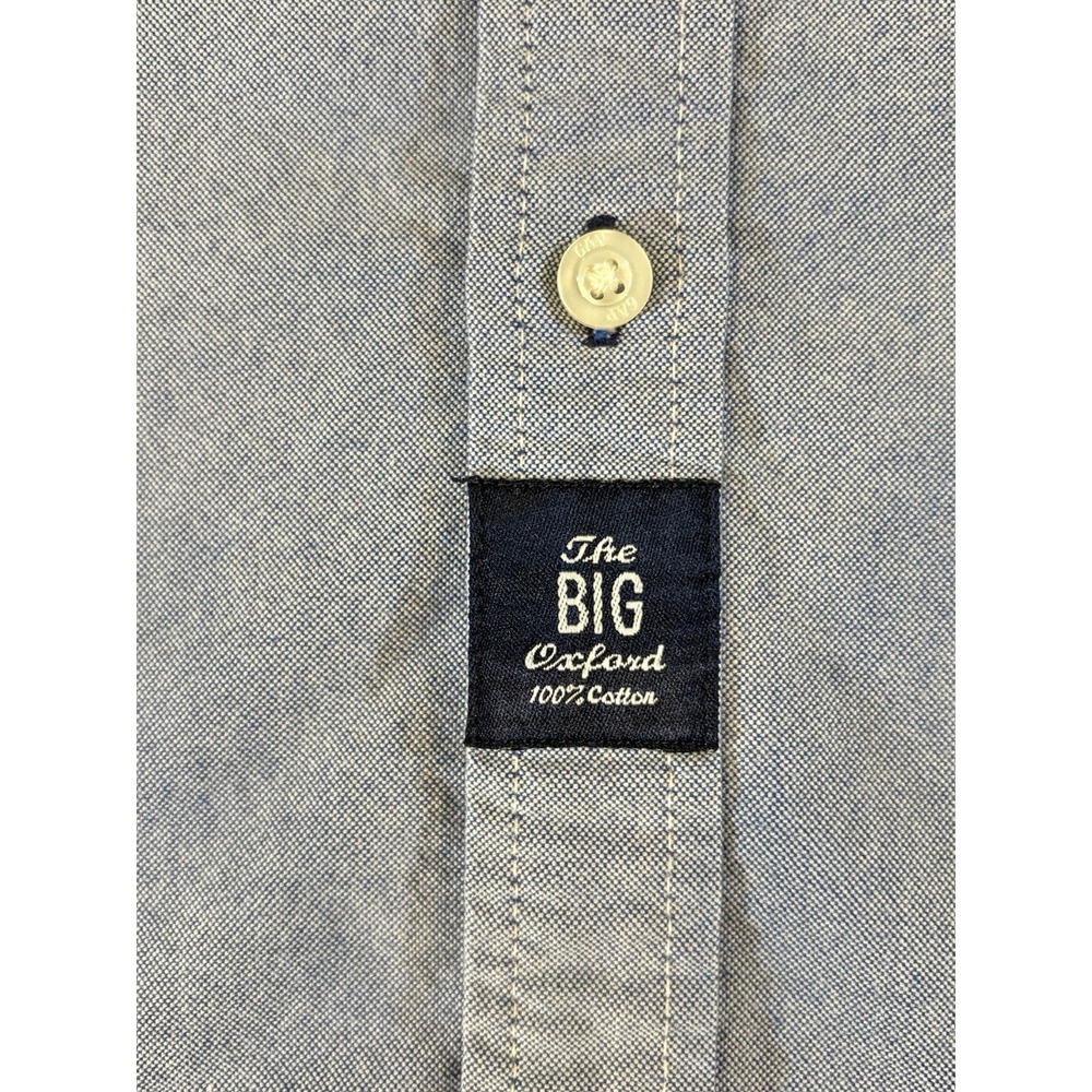 GAP Authentic Oxford Shirt Boys XXL Blue Long Sleeve Button Down Cotton School - Picture 3 of 7